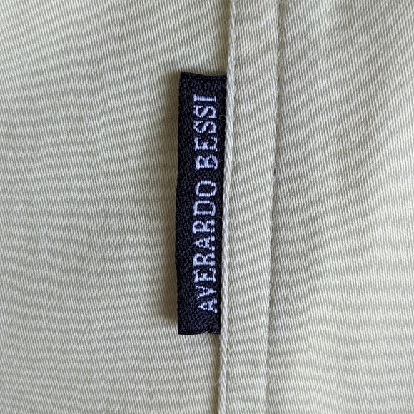 𝅺AVERARDO Bessi High Rise Yellow Pants 8 Luxury Preppy Tennis Prep Straight Leg - Picture 7 of 14